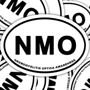 Neuromyelitis Optica Awareness Sticker, Neuromyelitis Optica Marathon Decal, Chronic Illness Decal Sticker