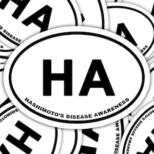 Hashimoto&#39;s Disease Awareness Sticker, Hashimoto&#39;s Disease Marathon Decal, Chronic Illness Decal Sticker