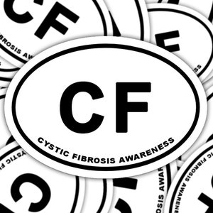 Cystic Fibrosis Awareness Sticker, Cystic Fibrosis Marathon Decal, Chronic Illness Decal Sticker