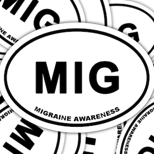 Migraine Awareness Sticker, Migraine Marathon Decal, Chronic Illness Decal Sticker