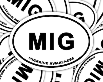 Migraine Awareness Sticker, Migraine Marathon Decal, Chronic Illness Decal Sticker