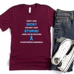 Diabetes You Don&#39;t Look Sick T-shirt, Diabetes Awareness, Type 1 Diabetes, Chronic Illness Humor
