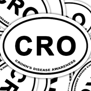 Crohn&#39;s Disease Awareness Sticker, Crohn&#39;s Disease Marathon Decal, Chronic Illness Decal Sticker