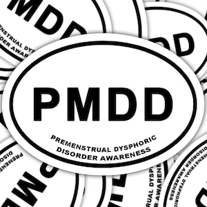 Premenstrual Dysphoric Disorder Awareness Sticker, PMDD Marathon Decal, Chronic Illness Decal Sticker