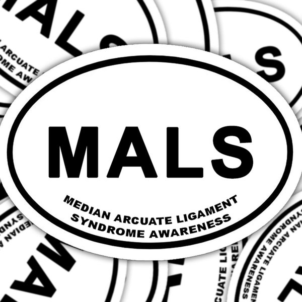 Median Arcuate Ligament Syndrome Awareness Sticker, MALS Marathon Decal, Chronic Illness Decal Sticker