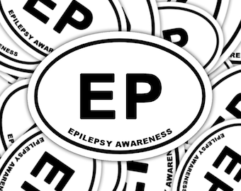 Pegatina de concientización sobre la epilepsia, calcomanía del maratón de epilepsia, pegatina de calcomanía de enfermedades crónicas