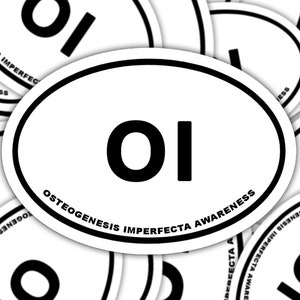 Osteogenesis Imperfecta Awareness Sticker, Osteogenesis Imperfecta Marathon Decal, Chronic Illness Decal Sticker