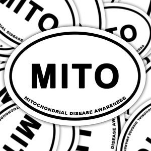 Mitochondrial Disease Awareness Sticker, Mitochondrial Disease Marathon Decal, Chronic Illness Decal Sticker