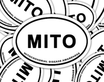 Mitochondrial Disease Awareness Sticker, Mitochondrial Disease Marathon Decal, Chronic Illness Decal Sticker
