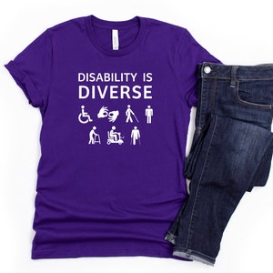 Disability Is Diverse T-shirt, Disability Pride, Disability Awareness, Disabled Pride Shirt
