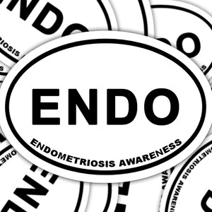 Endometriosis Awareness Sticker, Endometriosis Marathon Decal, Chronic Illness Decal Sticker