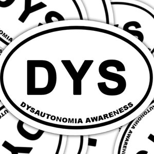 Dysautonomia Awareness Sticker, Dysautonomia Marathon Decal, Chronic Illness Decal Sticker