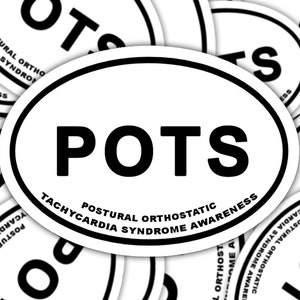 Postural Orthostatic Tachycardia Syndrome Awareness Sticker, POTS Marathon Decal, Chronic Illness Decal Sticker