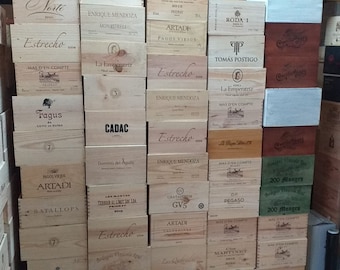 Paquete de 6 cajas de vino de madera españolas/cajas/almacenamiento