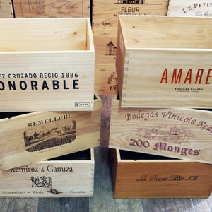 Lot von 6 spanischen Holzkisten
