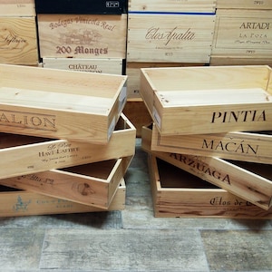 6x Half size Traditional Flat /French or Spanish Wooden Wine Box / Storage Box - Traditional Flat