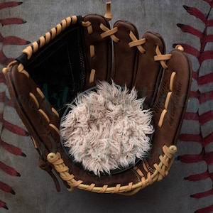 Baseball Newborn Baby Digital Background Glove for Boy or Girl MLB for sports lovers