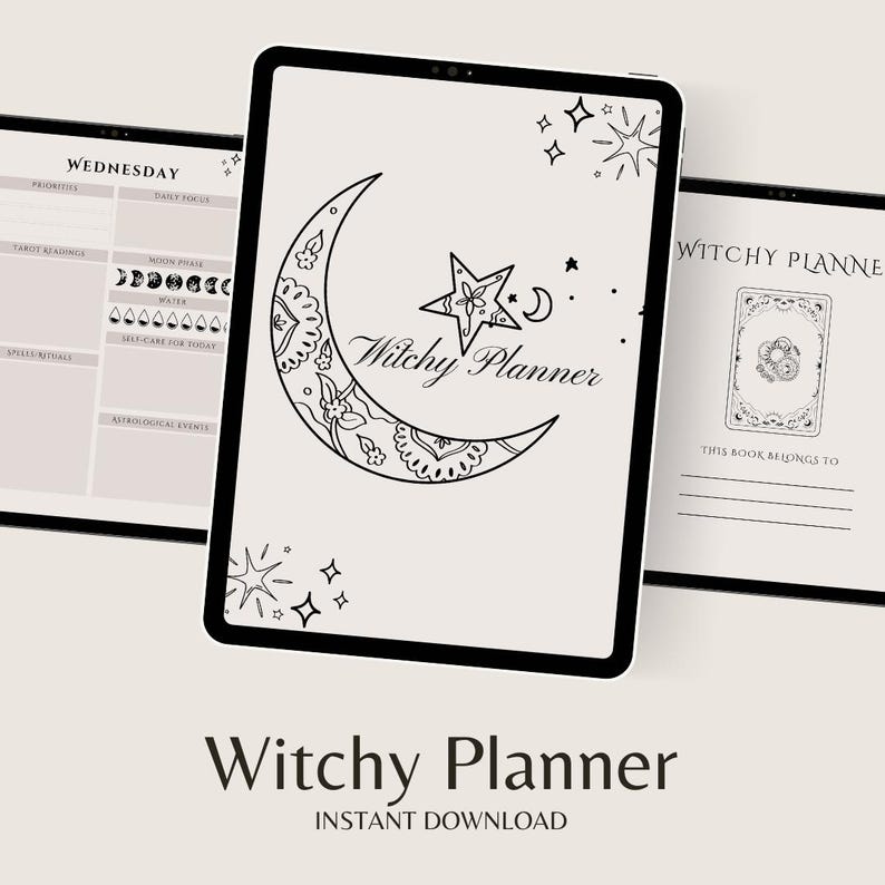 Witchy Planner | Witchcraft Planner | Witches Planner | Digital Planner ...