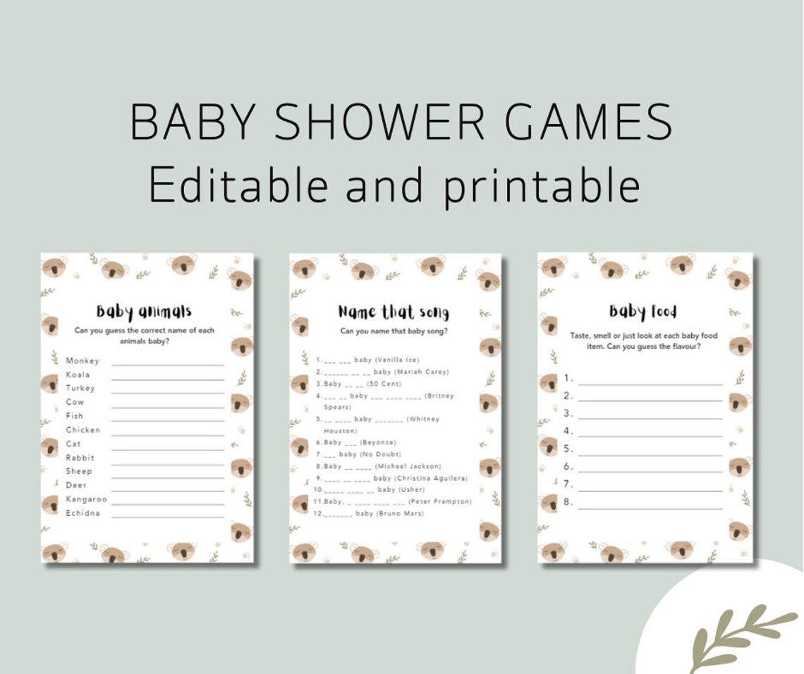 Australian baby shower games with koala s 10 printable koala baby