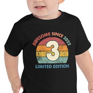 Awesome Since 2022, 3rd Birthday Shirt, Hello Three, 3rd Birthday, Third Birthday, Im 3 Shirt, Three Year Old Birthday Shirt, 2022 Tee