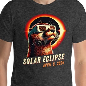 Solar Eclipse Otter Shirt, Path of Totality Tee, Funny Outter Space Astronomy Party, April 8 2024, Total Solar Eclipse, Celestial Event