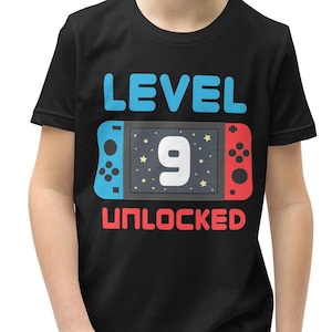 Level 9 Birthday Shirt, 9th Birthday Shirt, Funny Gamer Birthday, 9th Birthday Boy, Video Game Birthday, Ninth Birthday, Gaming Shirt, 9th