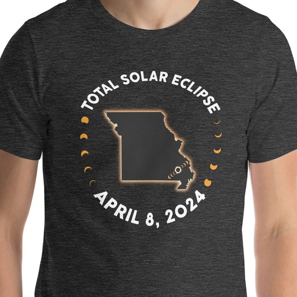 Missouri Solar Eclipse 2024 Shirt, Totality Over MO State Tee, April 8 2024, Astronomical Event Souvenir Gift, USA Spring Eclipse