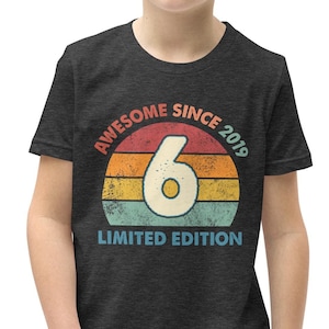 6th Birthday Shirt, Awesome Since 2019, 6th Birthday, Sixth Birthday Shirt, Six Birthday, 6th Birthday Gift, 6th Birthday, 6 Years Old, 2019