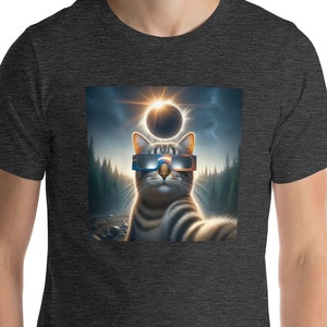 Funny Cat Wearing Solar Eclipse Glasses Shirt, Total Solar Eclipse Shirt, Cat Selfie Humor Tee, April 8 2024, Eclipse Souvenir, Astronomy