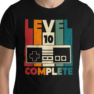 10th Anniversary Gift, Funny 10 Year Anniversary, Fathers Day Gift, Video Game Shirt, Anniversay Gifts for Husband, Gamer Dad Gift, Level 10