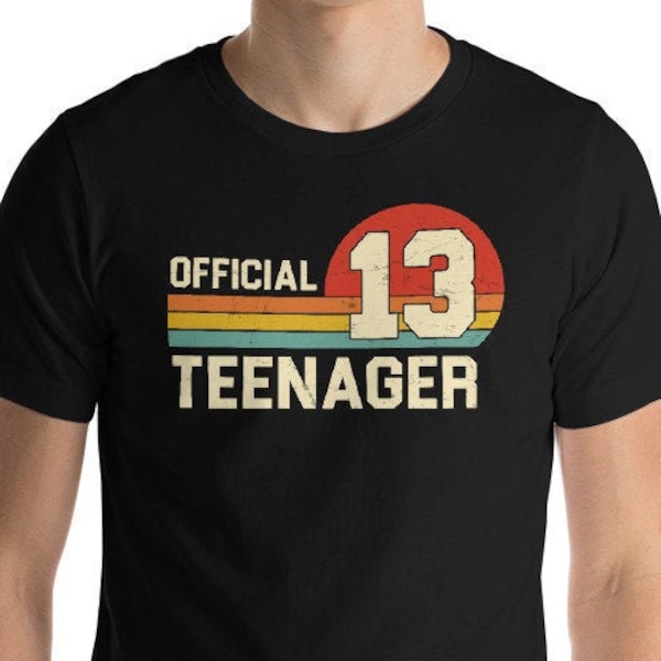 Official Teenager Shirt, Teenager Gift, 13th Birthday Gift, 13th Birthday Shirt, 13th Birthday Party, Thirteen Birthday, Thirteenth Birthday