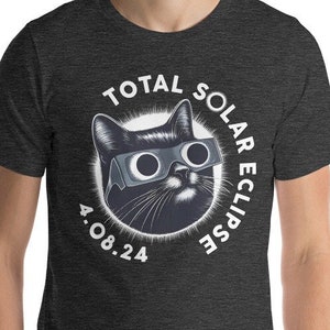 Funny Cat Solar Eclipse Shirt, Path of Totality Shirt, Cat Lover Gift, April 8 2024, Total Solar Eclipse, Astronomy Astrology Moon Sun