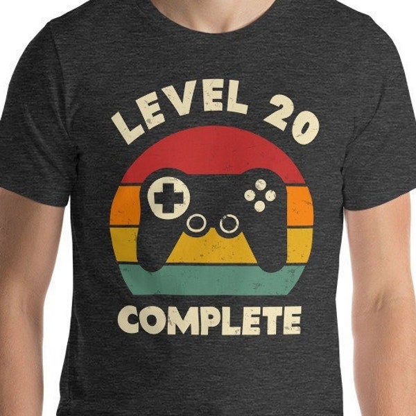 Level 20 Complete, 20 Anniversary Gift for Husband Wife, 20th Anniversary Gift for Couple, 20th Wedding Anniversary Gift for Him Her, Gamer