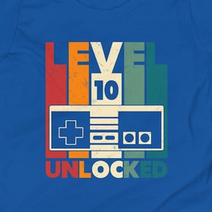 10th Birthday Shirt, Gaming Shirt, Tenth Birthday, Ten Year Old Birthday, 10 Years Old, Video Game Shirt, Birthday Boy, Gamer Birthday, NES