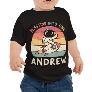 Blasting Into One, 1st Birthday Rocketship, Space Birthday Shirt, Astronaut Birthday Shirt, First Birthday Outer Space Shirt, One Rocket