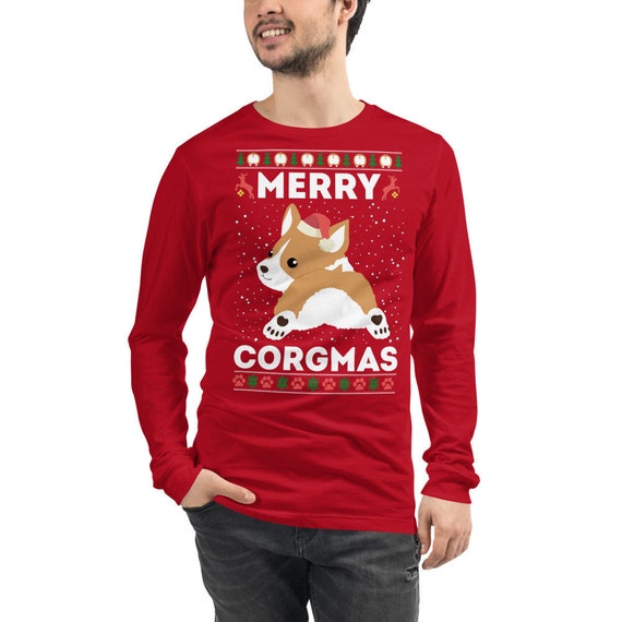 etsy corgi christmas sweater