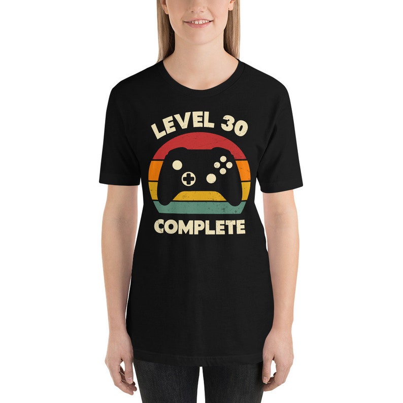 30th Birthday Shirt, Level 30 Complete, 30 Years Old, Video Game Gifts, Gaming Shirt, Gamer Birthday Party, Video Game Shirt, Husband Gift image 2