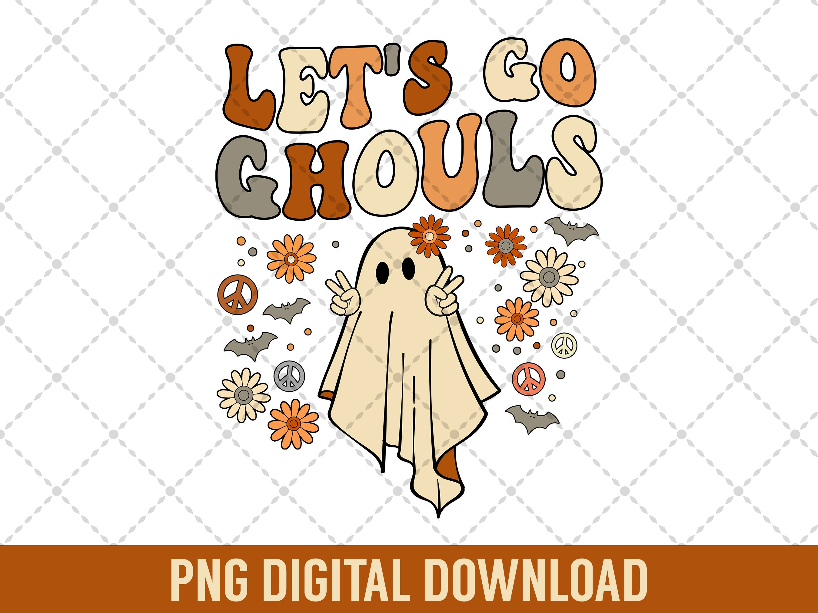 Lets Go Ghoul Halloween PNG Sublimation Graphic by thSVGpage