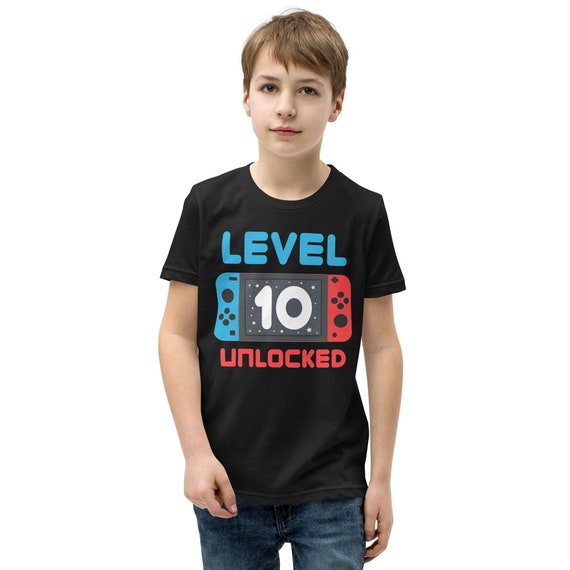 Level 10 Unlocked Gamer Shirt - 10th Birthday Party Gift Tee Level 10 Unlocked Gamer Shirt - 10th Birthday Party Gift Tee