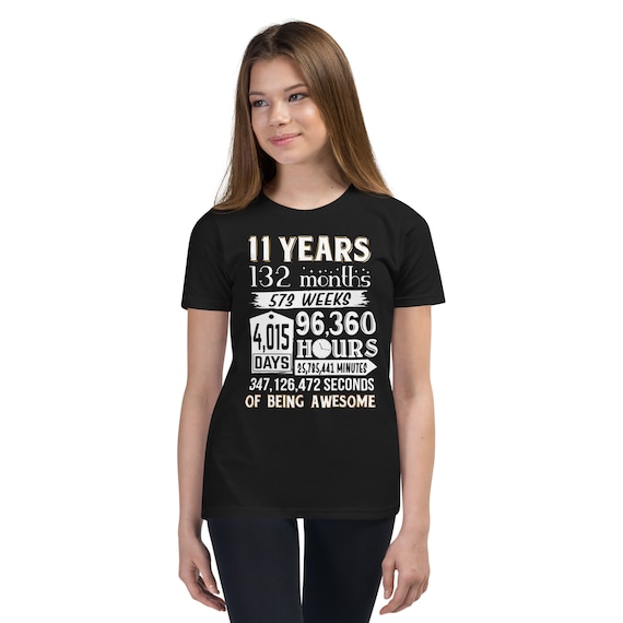 11 Year Old Girl Gifts for 11th Birthday Gift Born T-Shirt, Men's, Size: Adult S, Black