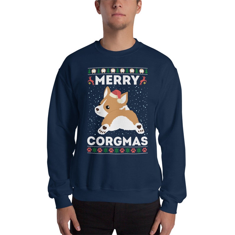 Ugly Christmas Sweater Funny Dog Sweater Merry Etsy