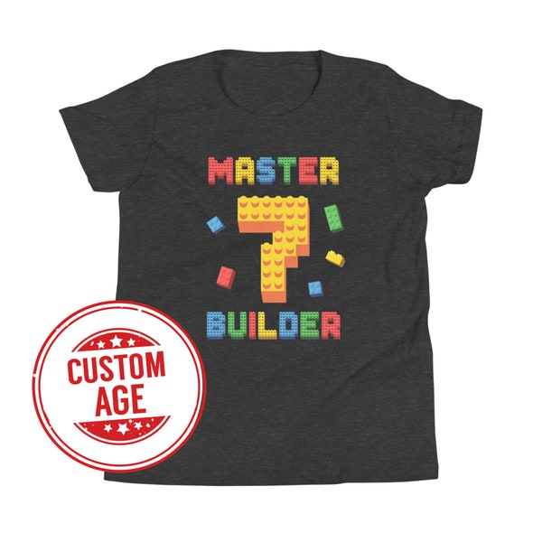 Age Birthday Brick Shirt, Master Builder, Building Blocks, Birthday Boy Shirt, New Age Shirt, It's My Birthday Tee