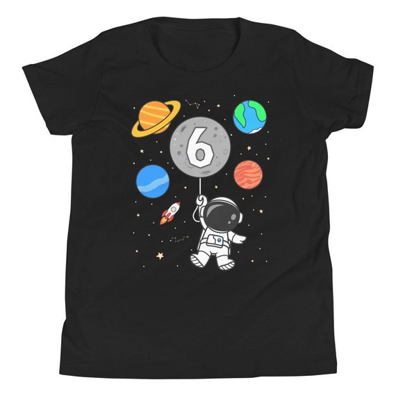 6th Birthday Shirt, Astronaut Birthday, 6 Year Old Birthday Boy