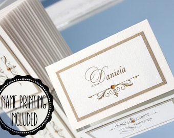 wedding place cards, place cards for wedding, gold place cards, ivory place cards, wedding name cards, escort cards, elegant place cards