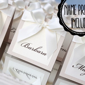 tischkarten hochzeit, klassische tischkarten, crema elfenbein weiß tischkarten hochzeit geburtstag taufe platzkarten namenskarten elegant