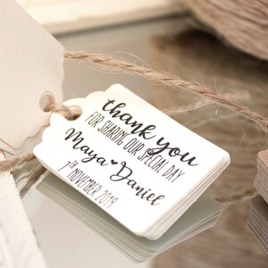 Set of 10 Personalized Small Wedding Tags Favor Labels Thank - Etsy