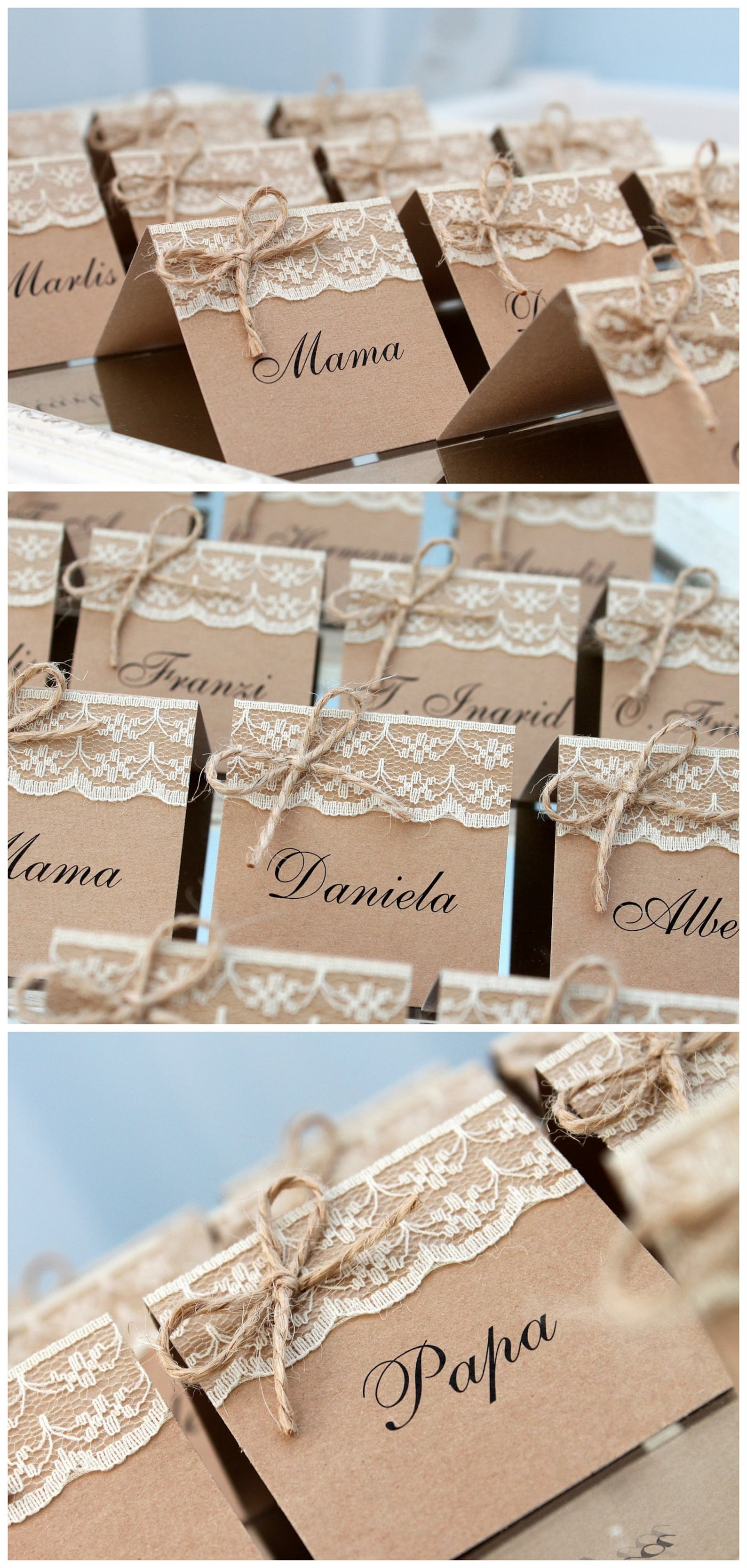 Rustic place cards rustic wedding place cards country Etsy