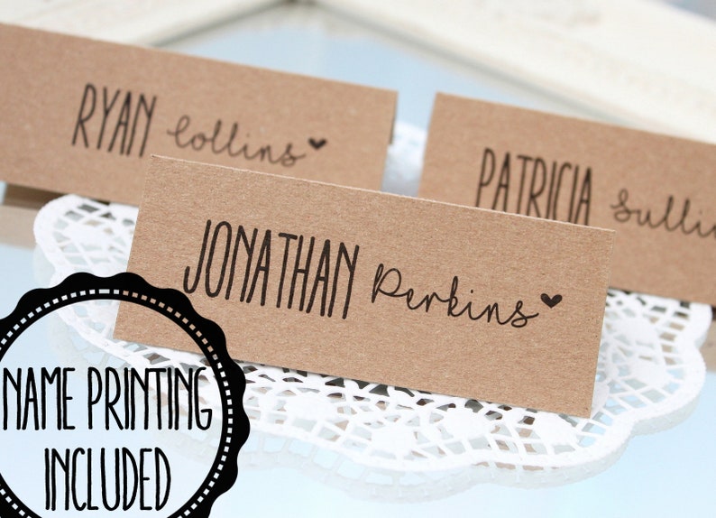 Rustic place cards rustic wedding place cards country Etsy