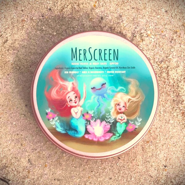 MerScreen - All-natural sunscreen with organic beef tallow and non-nano zinc oxide. Ocean & Reef Safe. No harmful chemicals. Safe for all.