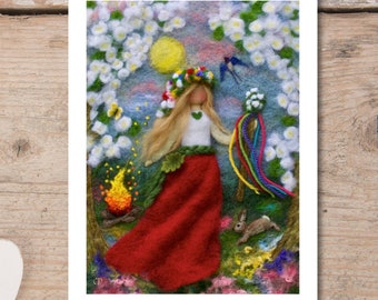 Beltane - May Queen Goddess Art Print